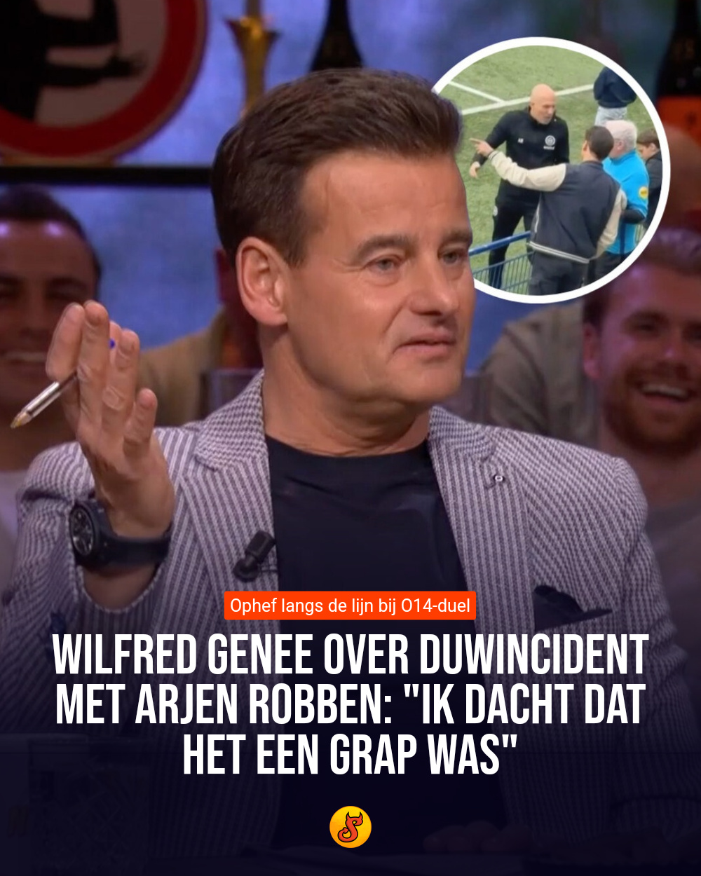 Wilfred Genee over duwincident met Arjen Robben: "Ik dacht dat het een grap was"