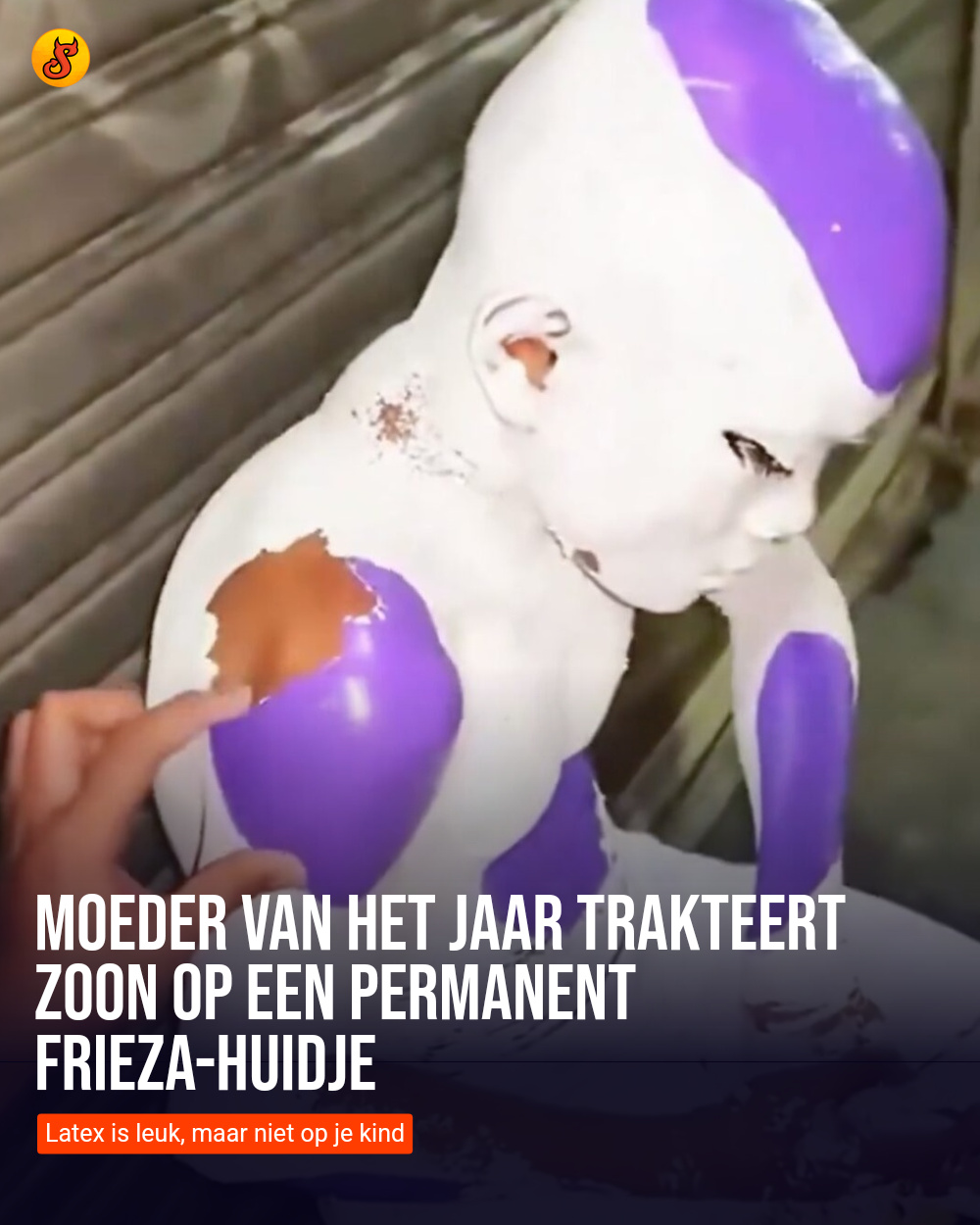 Moeder van het jaar trakteert zoon op een permanent Frieza-huidje