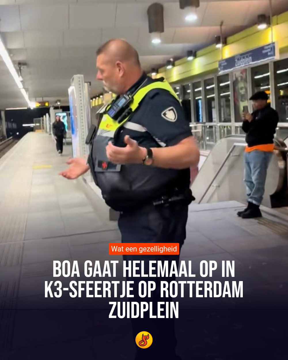 BOA gaat helemaal op in K3-sfeertje op Rotterdam Zuidplein