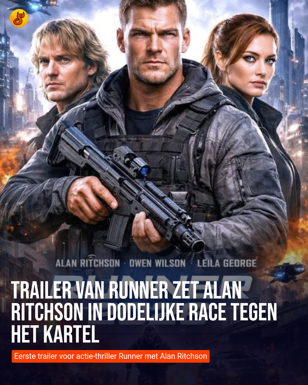 Trailer van Runner zet Alan Ritchson in dodelijke race tegen het kartel