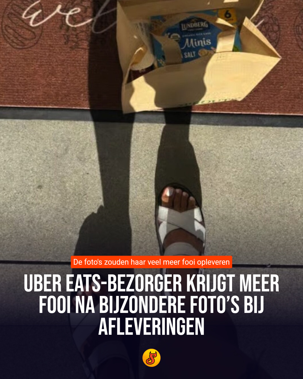 Uber Eats-bezorger krijgt meer fooi na bijzondere foto’s bij afleveringen