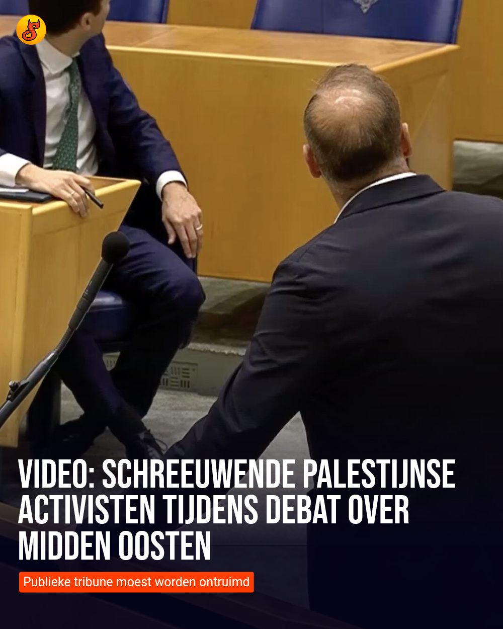 Video: Schreeuwende Palestijnse activisten tijdens debat over Midden Oosten