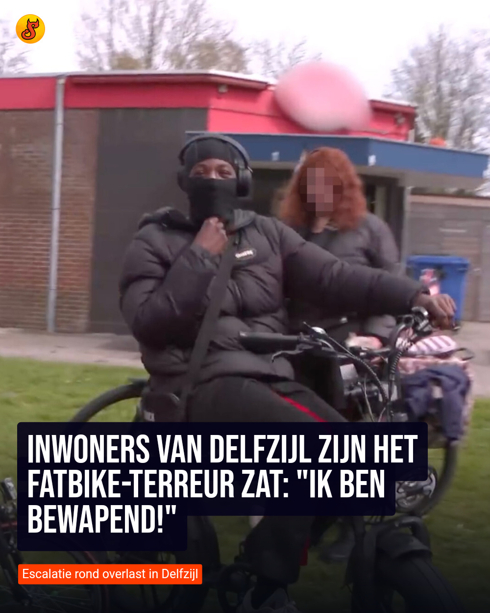 Inwoners van Delfzijl zijn het fatbike-terreur zat: "Ik ben bewapend!"