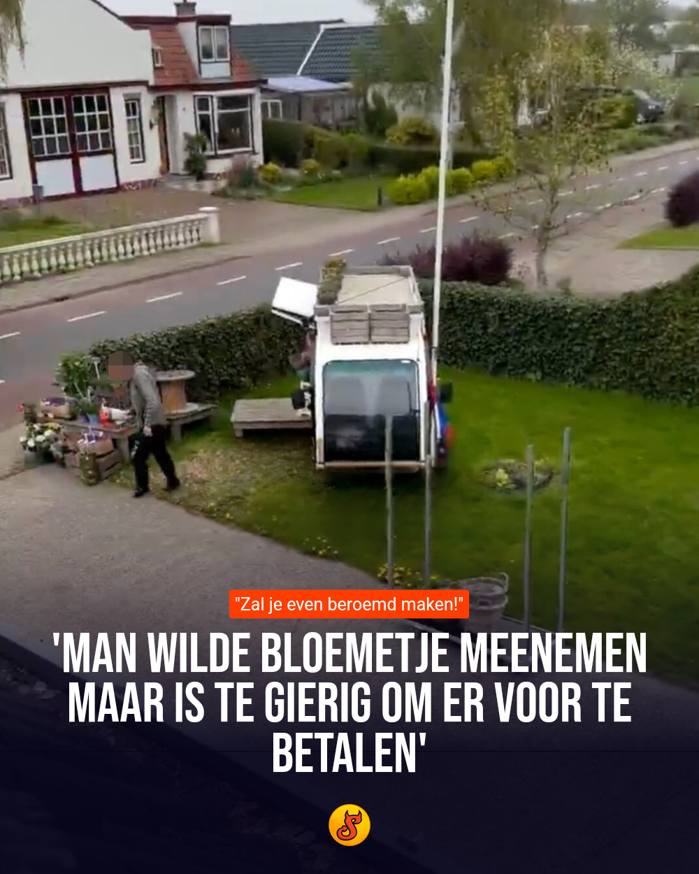 'Man wilde bloemetje meenemen maar is te gierig om er voor te betalen'