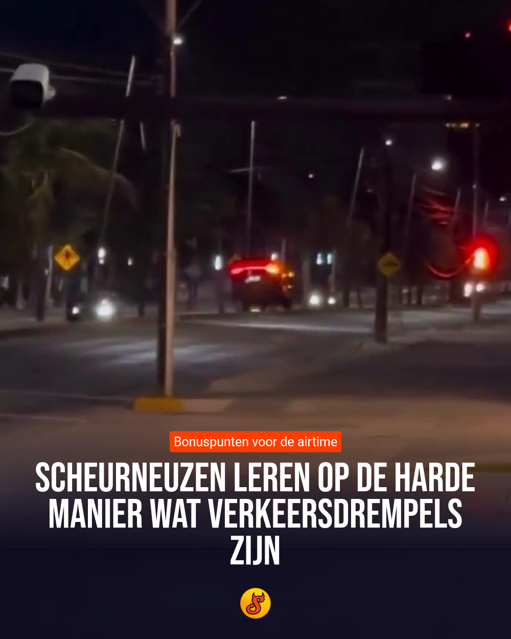 Scheurneuzen leren op de harde manier wat verkeersdrempels zijn