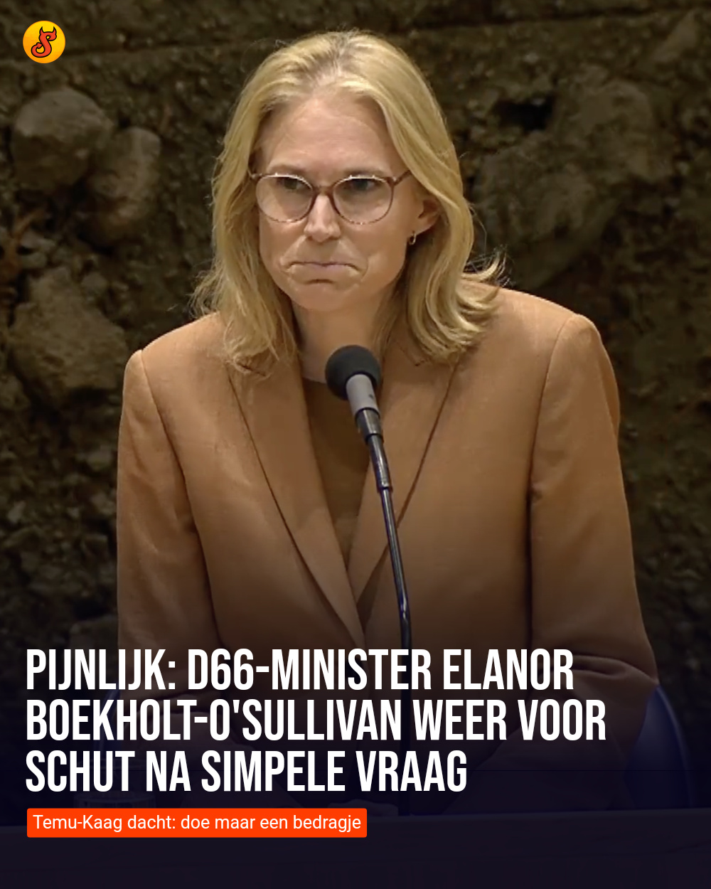 Pijnlijk: D66-minister Elanor Boekholt-O'Sullivan weer voor schut na simpele vraag