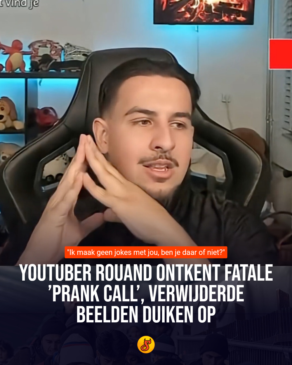 YouTuber Rouand ontkent fatale ’prank call’, verwijderde beelden duiken op