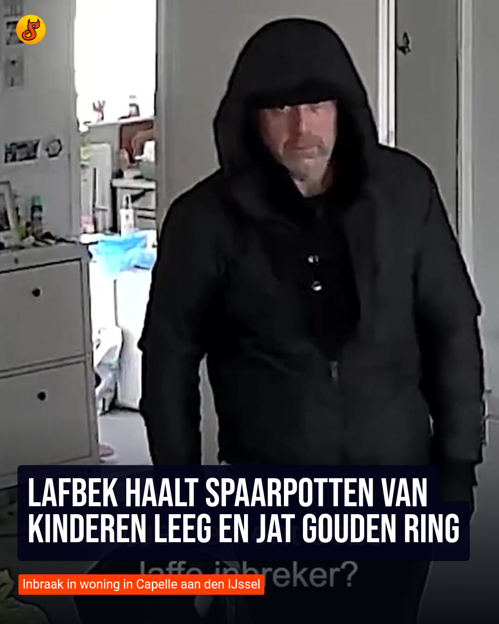 Lafbek haalt spaarpotten van kinderen leeg en jat gouden ring
