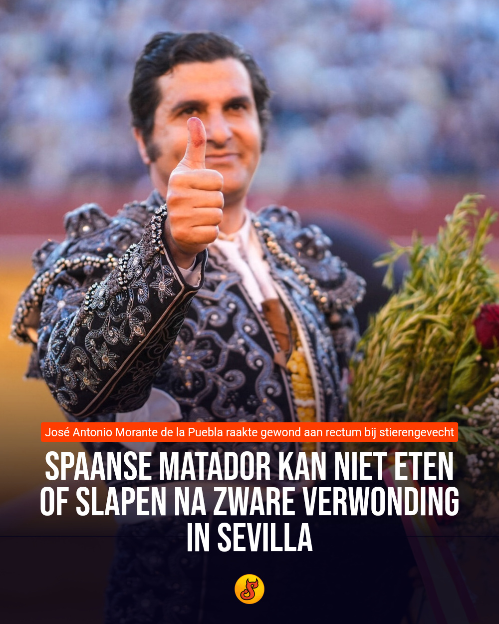 Spaanse matador kan niet eten of slapen na zware verwonding in Sevilla