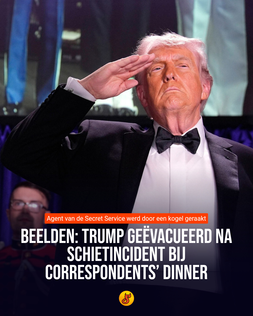 Beelden: Trump geëvacueerd na schietincident bij Correspondents’ Dinner