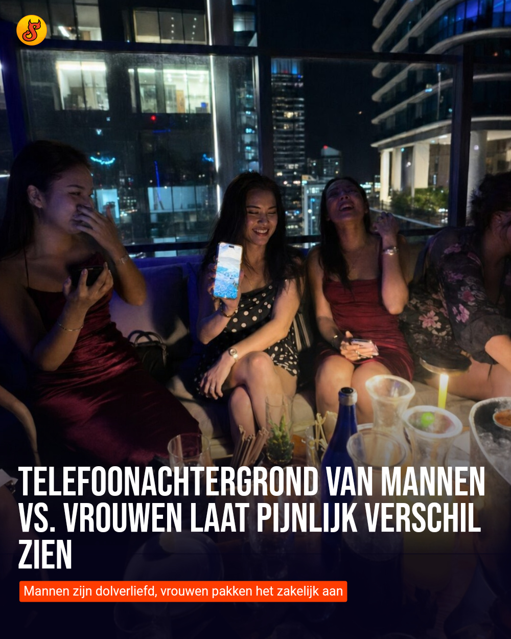 Telefoonachtergrond van mannen vs. vrouwen laat pijnlijk verschil zien