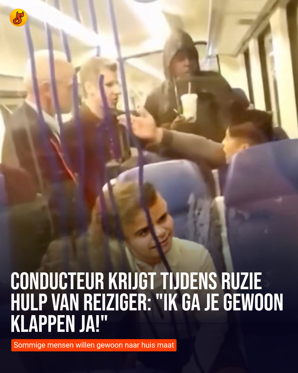Conducteur krijgt tijdens ruzie hulp van reiziger: "Ik ga je gewoon klappen ja!"