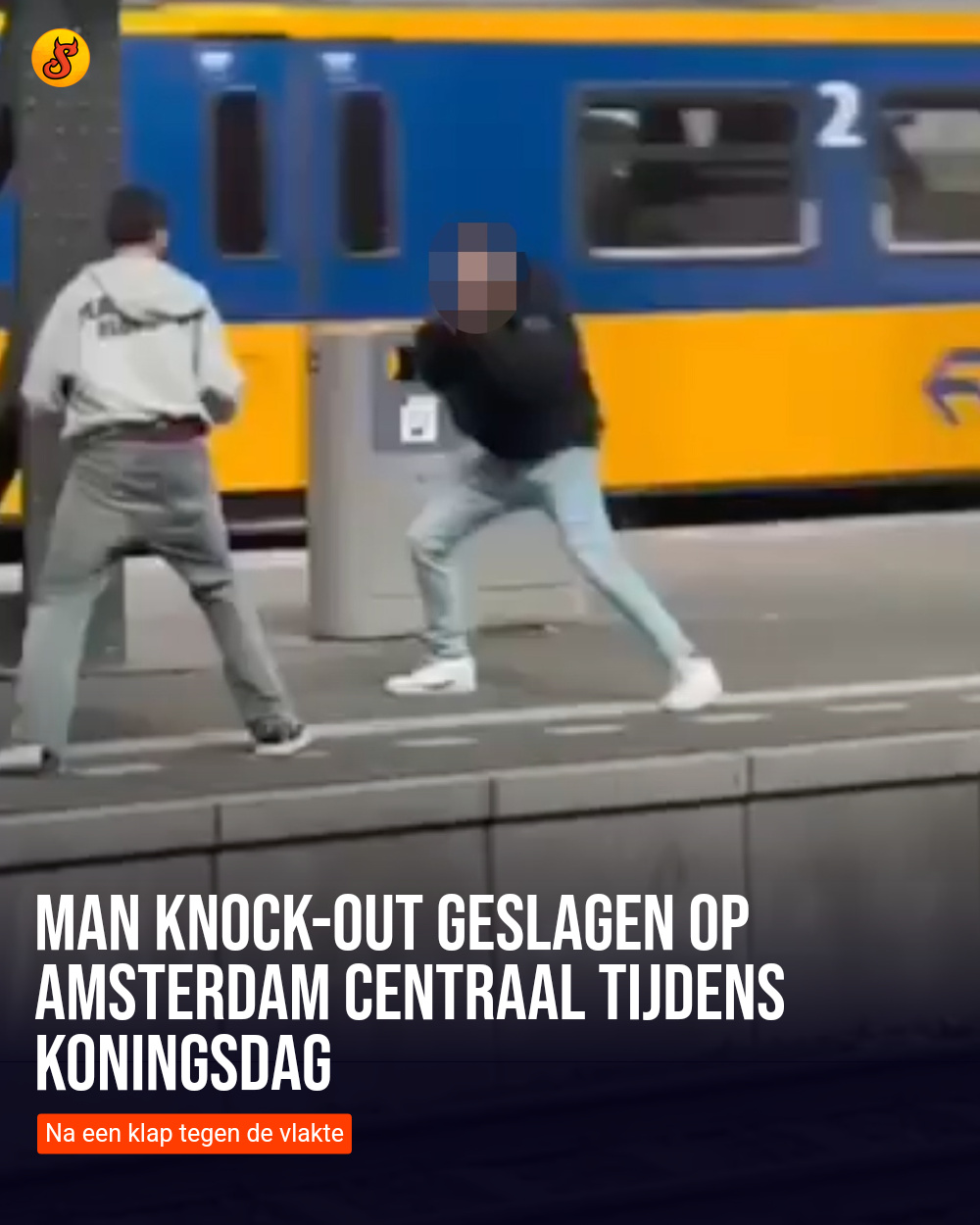 Man knock-out geslagen op Amsterdam Centraal tijdens Koningsdag