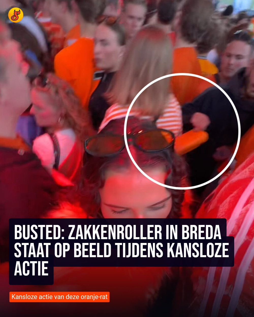 Busted: Zakkenroller in Breda staat op beeld tijdens kansloze actie