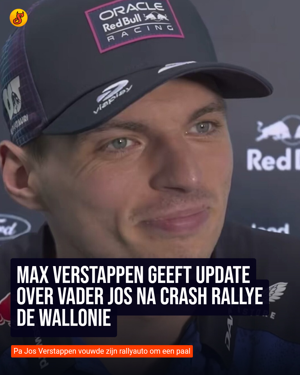 Max Verstappen geeft update over vader Jos na crash Rallye de Wallonie