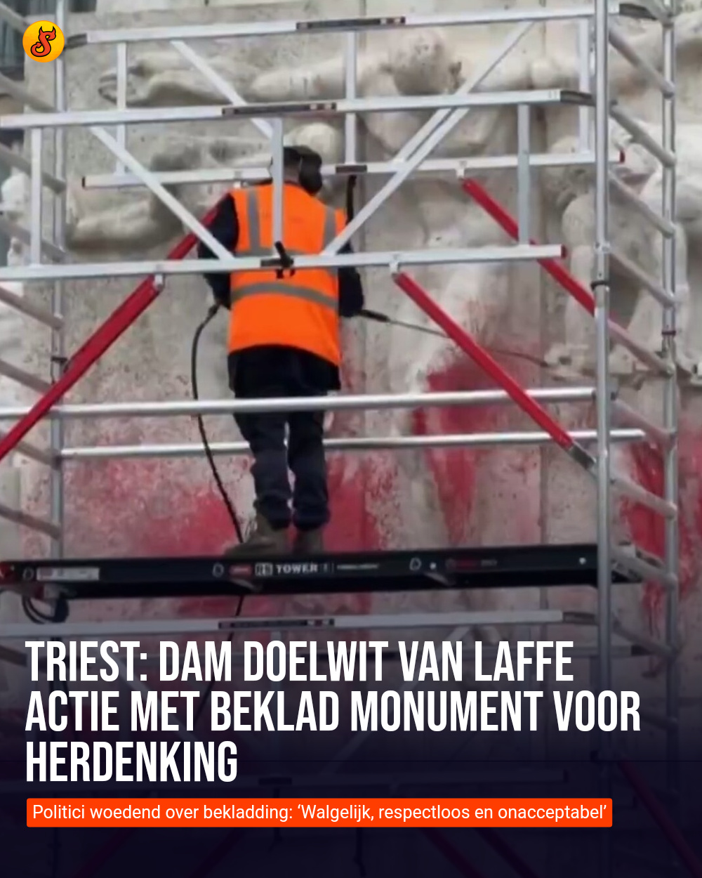 Triest: Dam doelwit van laffe actie met beklad monument voor herdenking