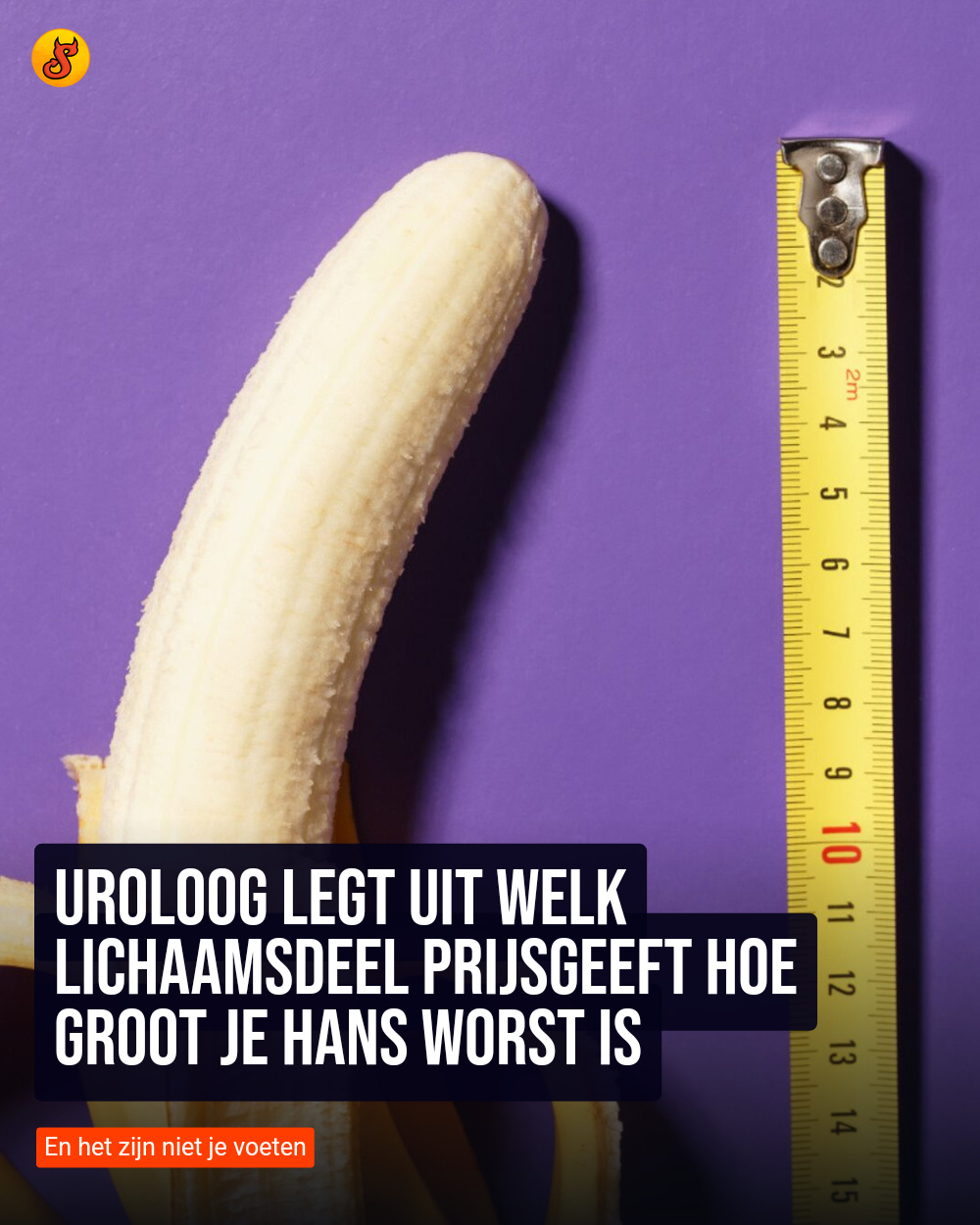 Uroloog legt uit welk lichaamsdeel prijsgeeft hoe groot je Hans Worst is