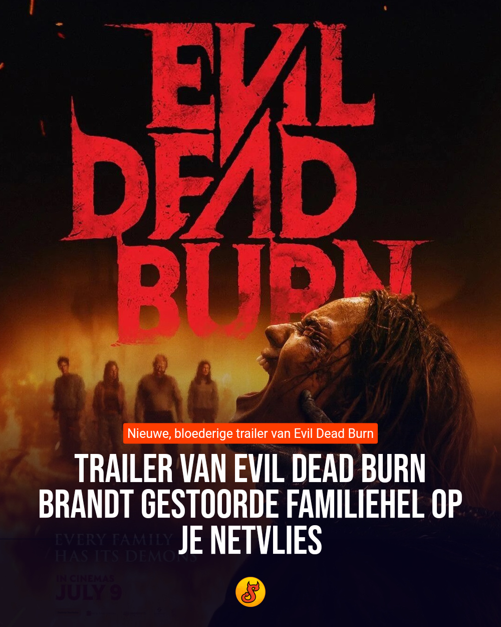 Trailer van Evil Dead Burn brandt gestoorde familiehel op je netvlies