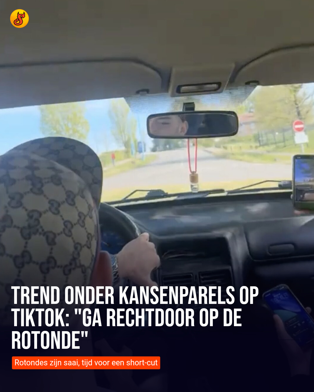 Trend onder kansenparels op TikTok: "Ga rechtdoor op de rotonde"