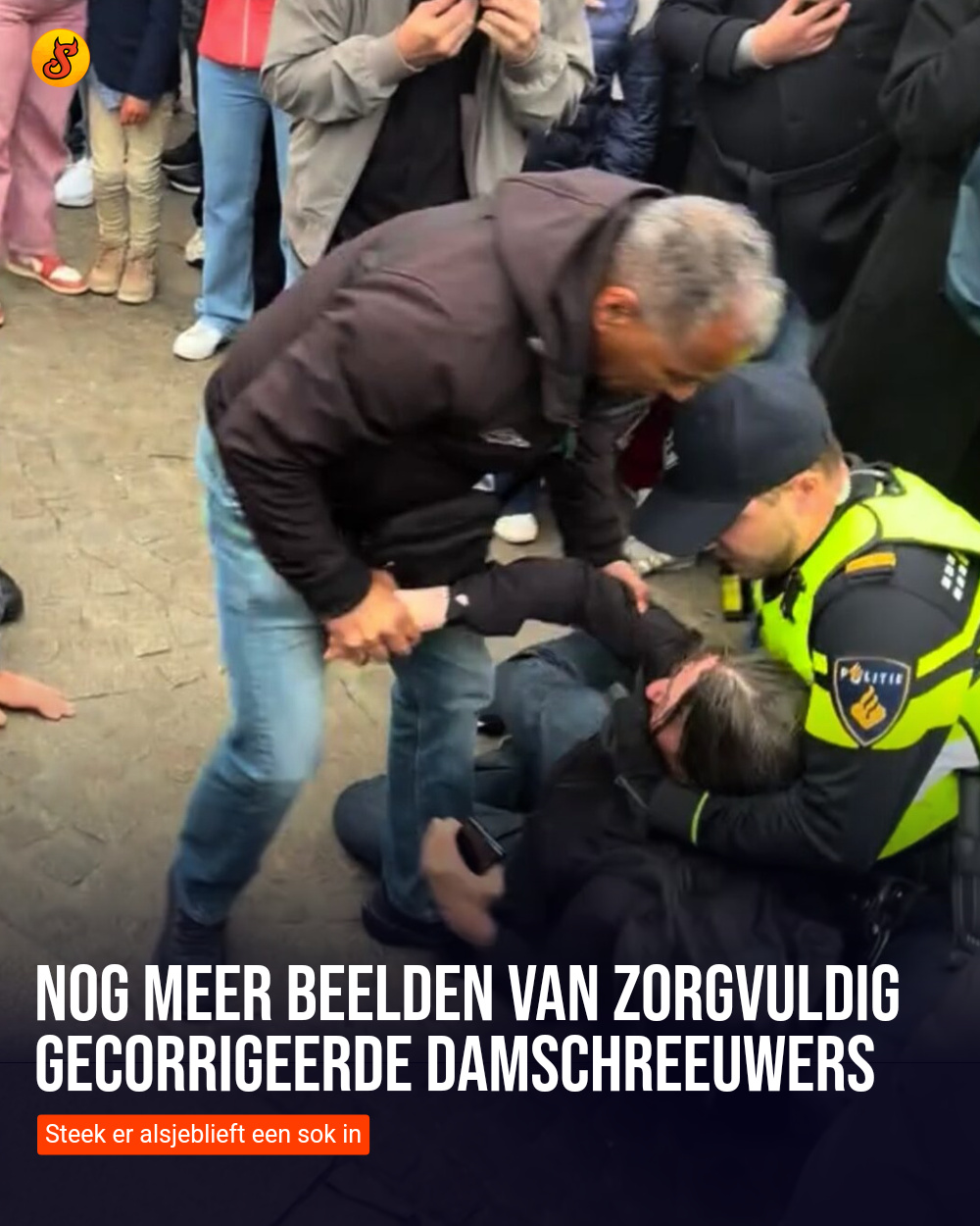 Nog meer beelden van zorgvuldig gecorrigeerde damschreeuwers