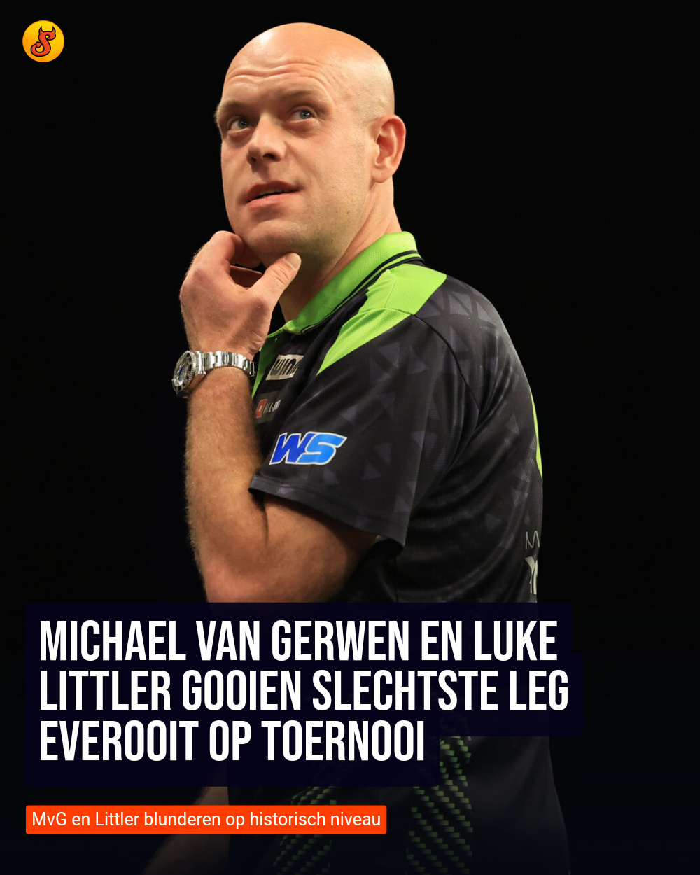 Michael van Gerwen en Luke Littler gooien slechtste leg everooit op toernooi
