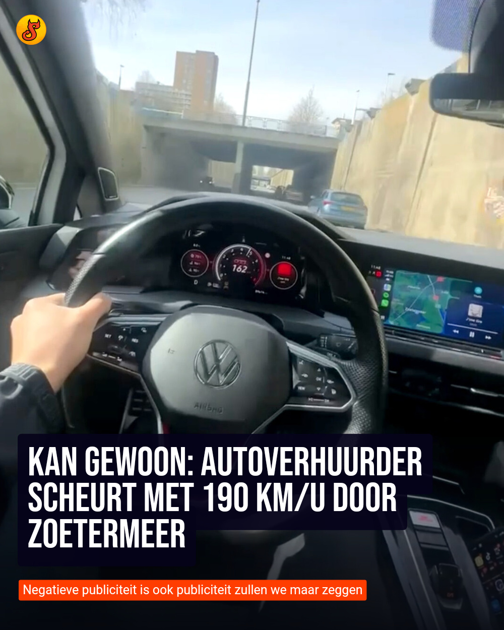 Kan gewoon: Autoverhuurder scheurt met 190 km/u door Zoetermeer