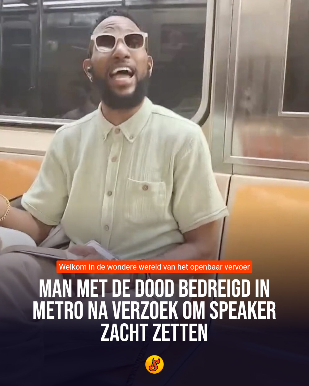 Man met de dood bedreigd in metro na verzoek om speaker zacht zetten