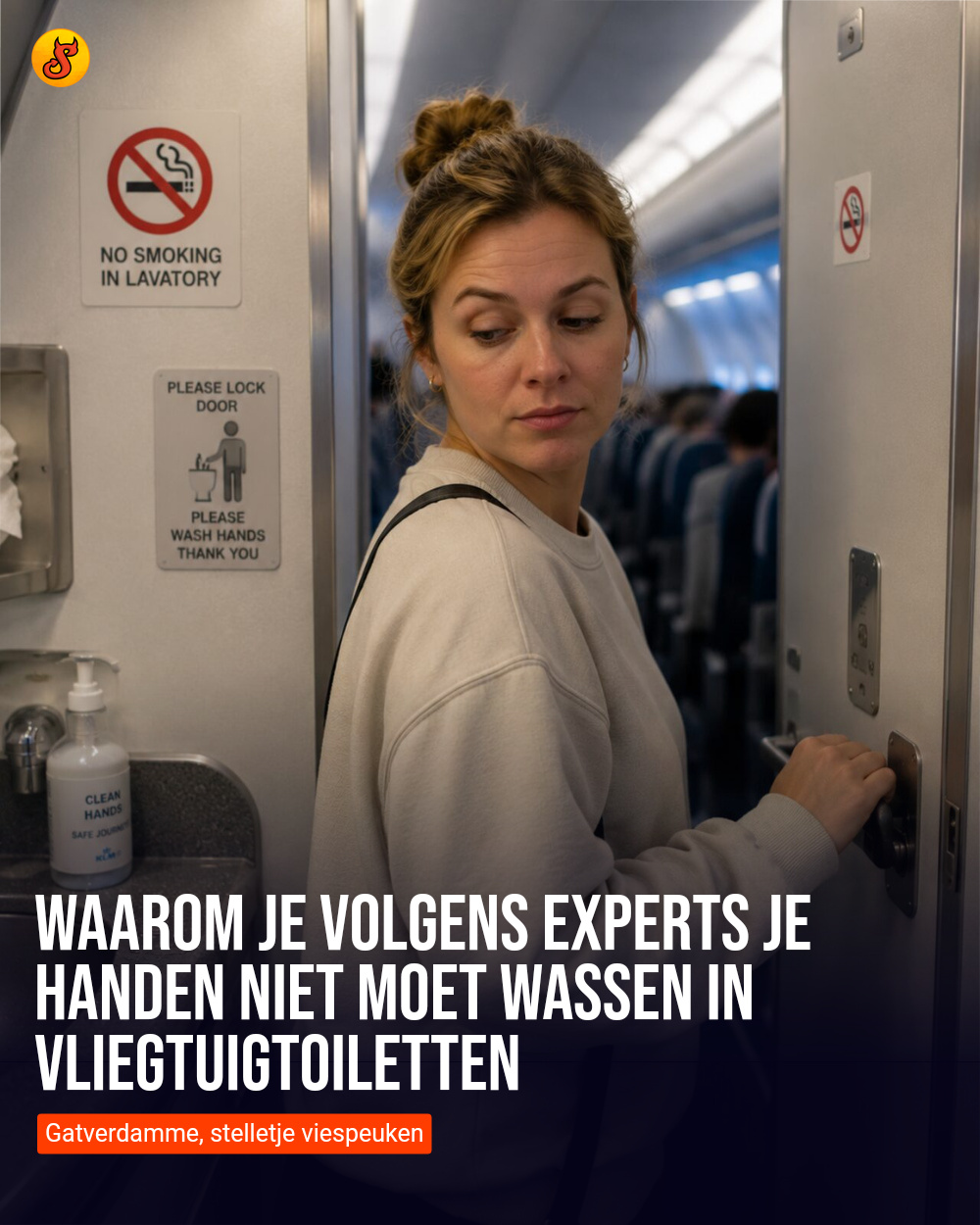 Waarom je volgens experts je handen niet moet wassen in vliegtuigtoiletten