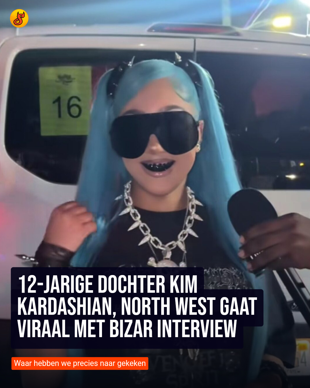 12-jarige dochter Kim Kardashian, North West gaat viraal met bizar interview