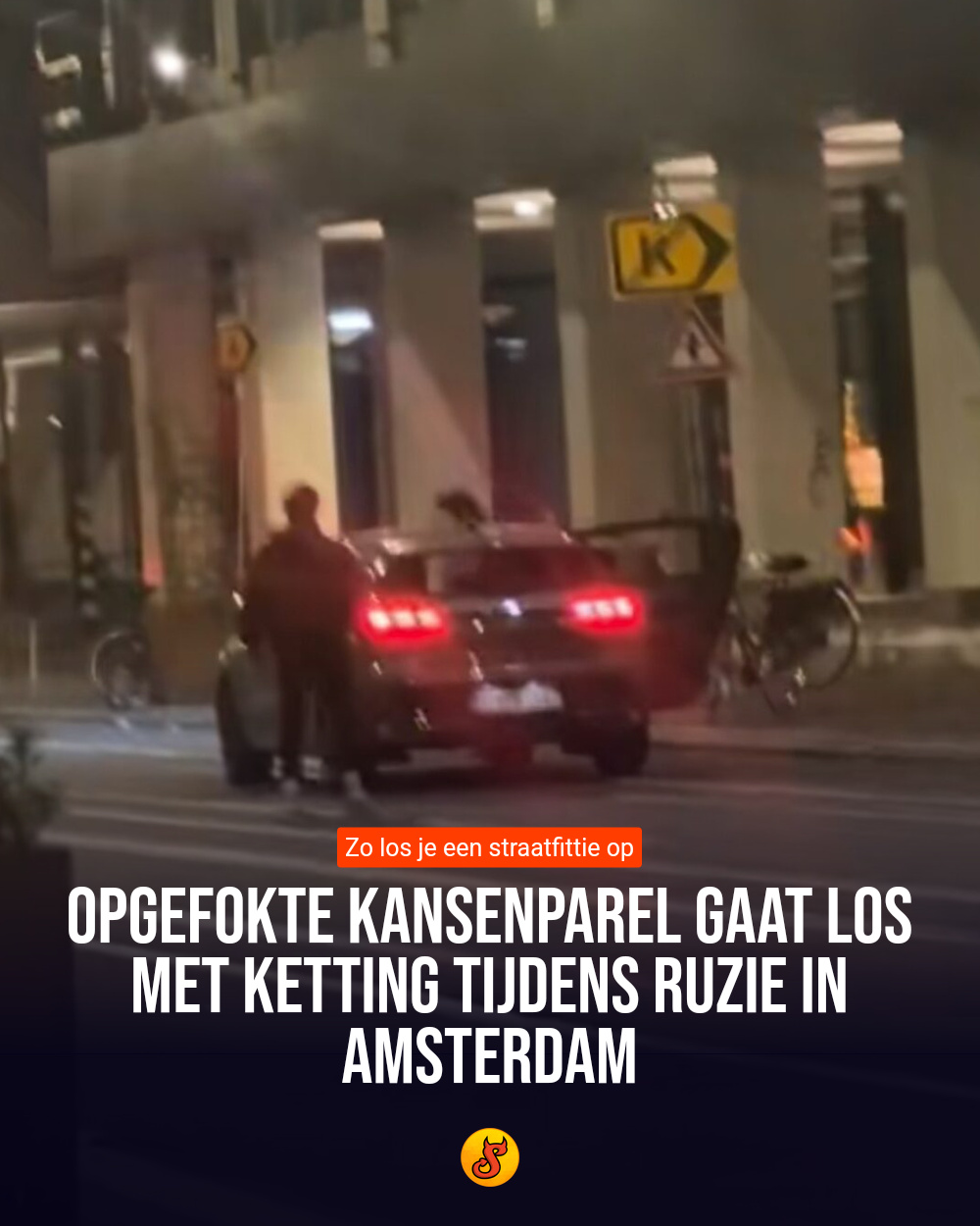 Opgefokte kansenparel gaat los met ketting tijdens ruzie in Amsterdam