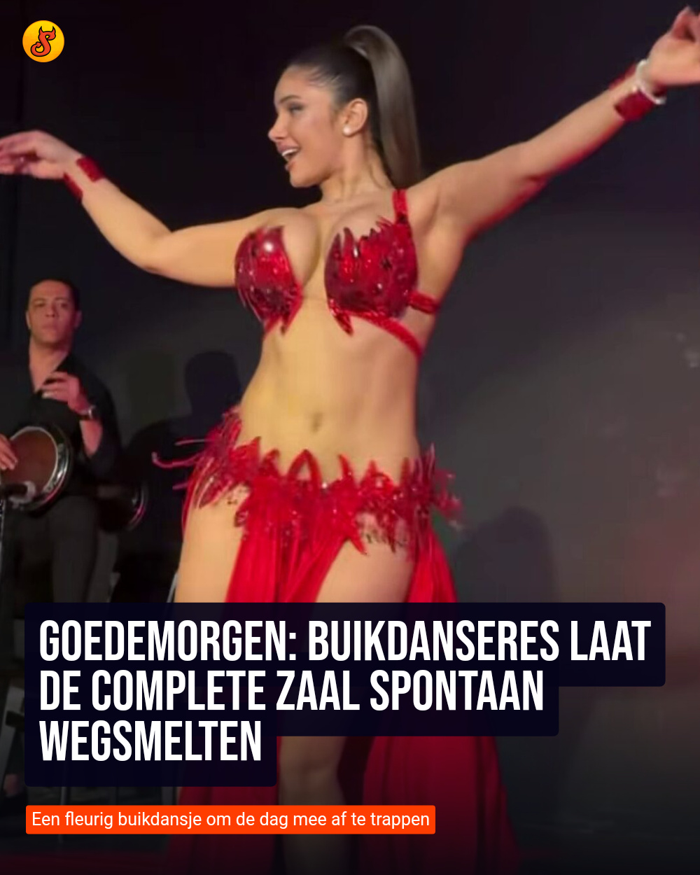 Goedemorgen: Buikdanseres laat de complete zaal spontaan wegsmelten