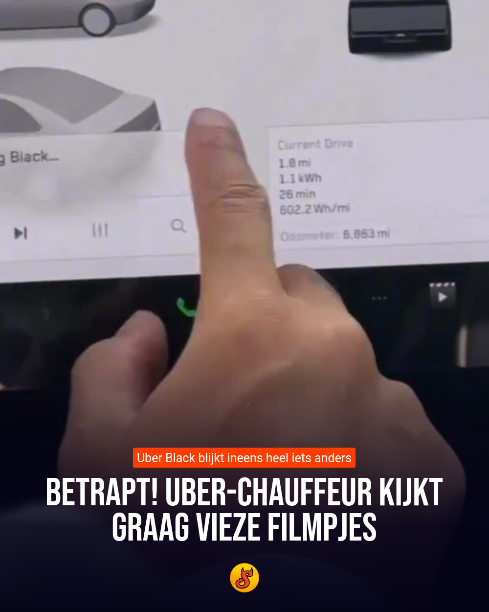 Betrapt! Uber-chauffeur kijkt graag vieze filmpjes