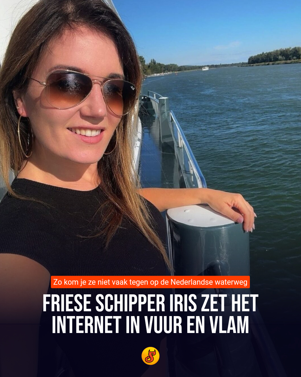 Friese schipper Iris zet het internet in vuur en vlam