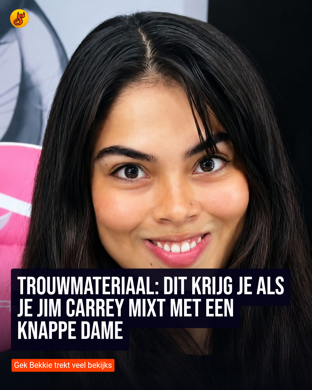 Trouwmateriaal: Dit krijg je als je Jim Carrey mixt met een knappe dame