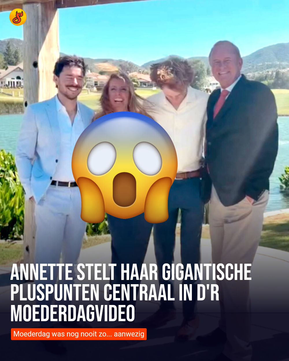 Annette stelt haar gigantische pluspunten centraal in d'r Moederdagvideo