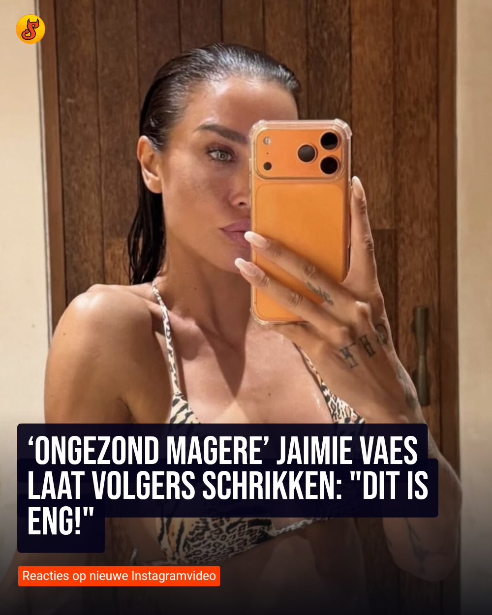 ‘Ongezond magere’ Jaimie Vaes laat volgers schrikken: "Dit is eng!"