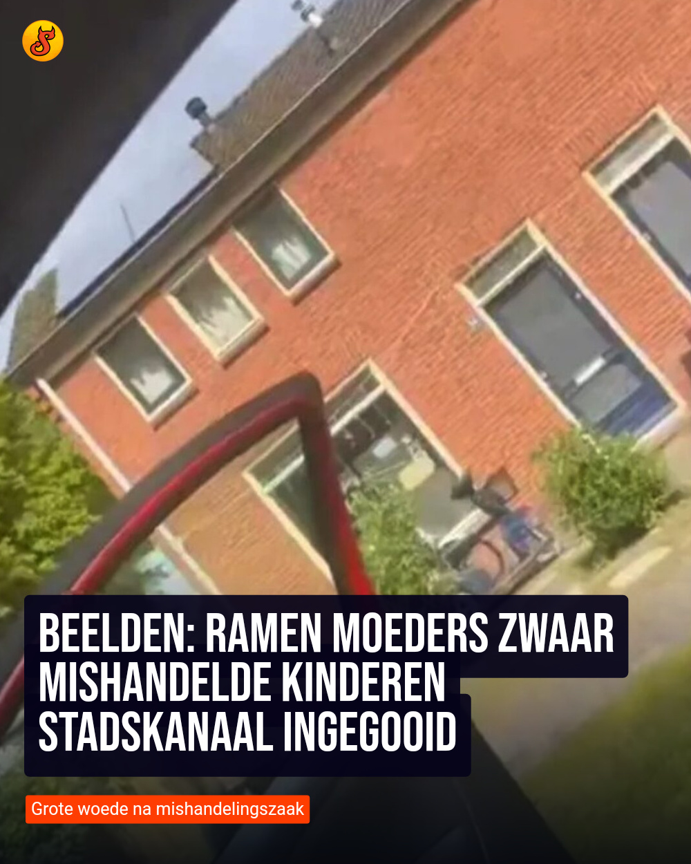 Beelden: Ramen moeders zwaar mishandelde kinderen Stadskanaal ingegooid