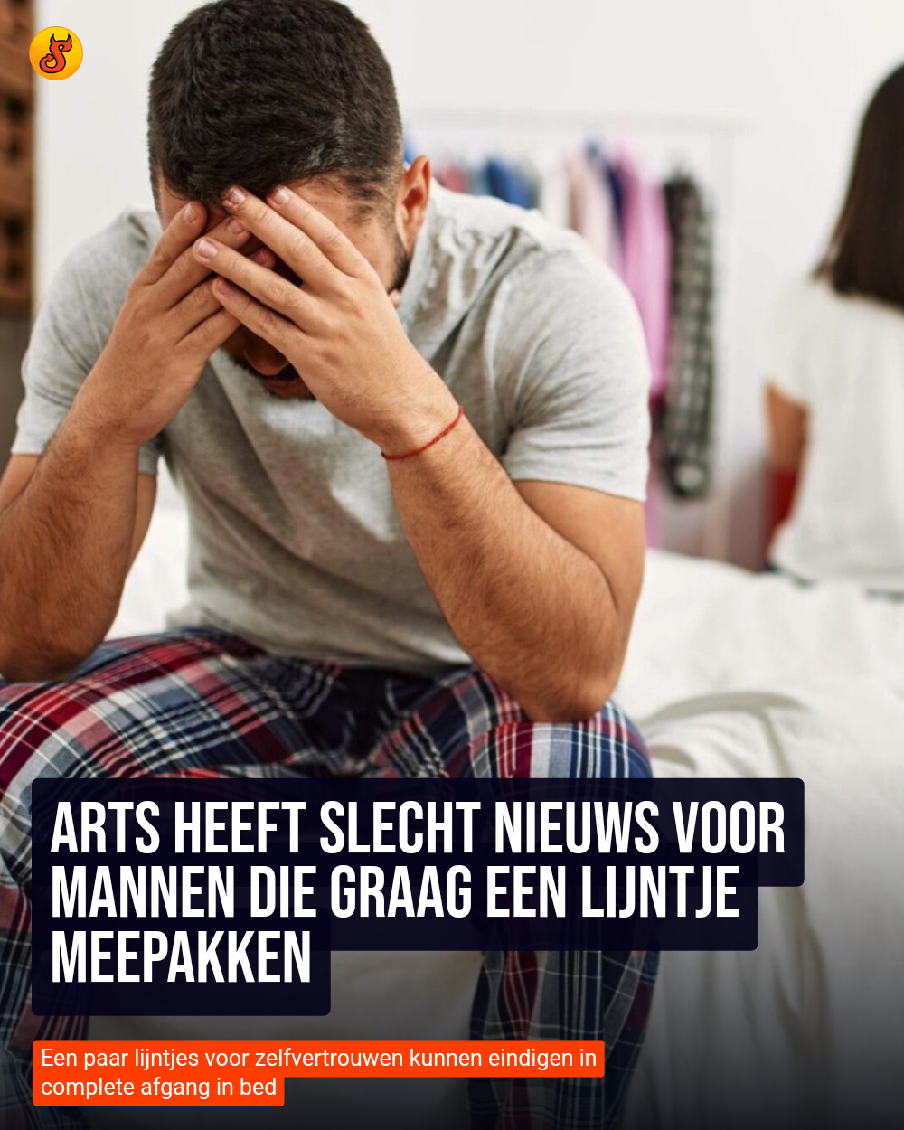 Arts heeft slecht nieuws voor mannen die graag een lijntje meepakken