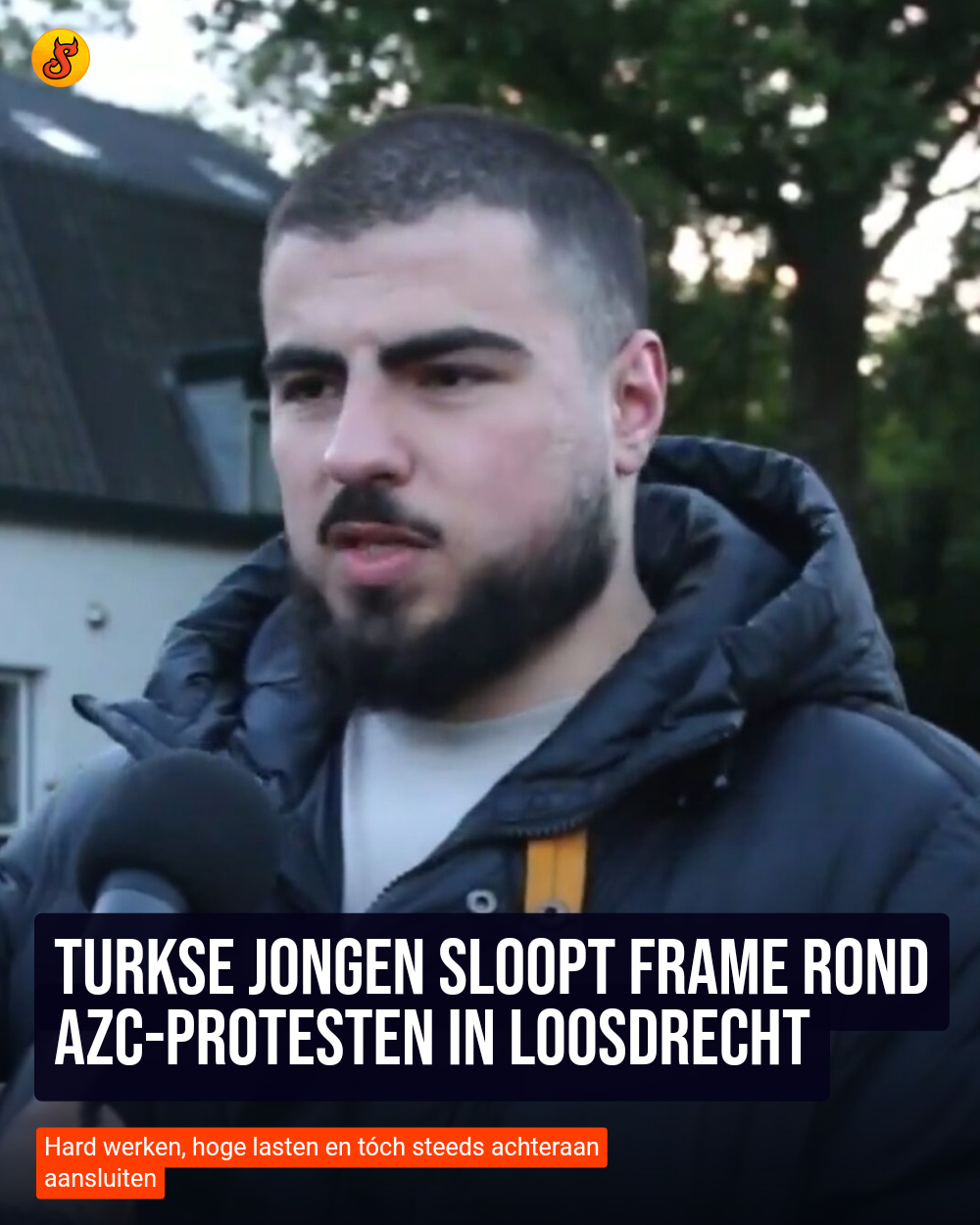 Turkse jongen sloopt frame rond azc-protesten in Loosdrecht