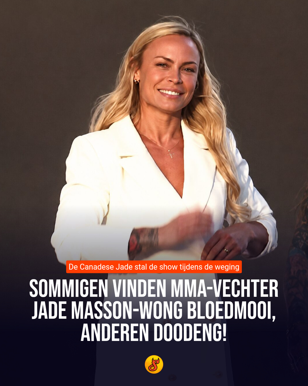 Sommigen vinden MMA-vechter Jade Masson-Wong bloedmooi, anderen doodeng!