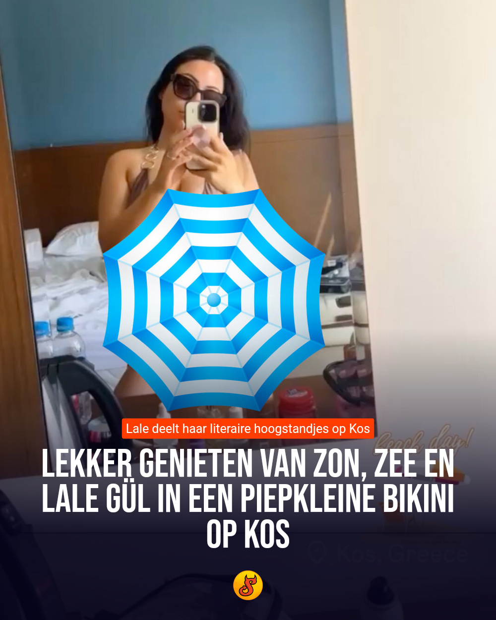 Lekker genieten van zon, zee en Lale Gül in een piepkleine bikini op Kos