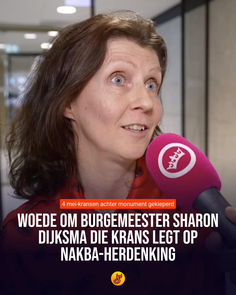 Woede om burgemeester Sharon Dijksma die krans legt op nakba-herdenking