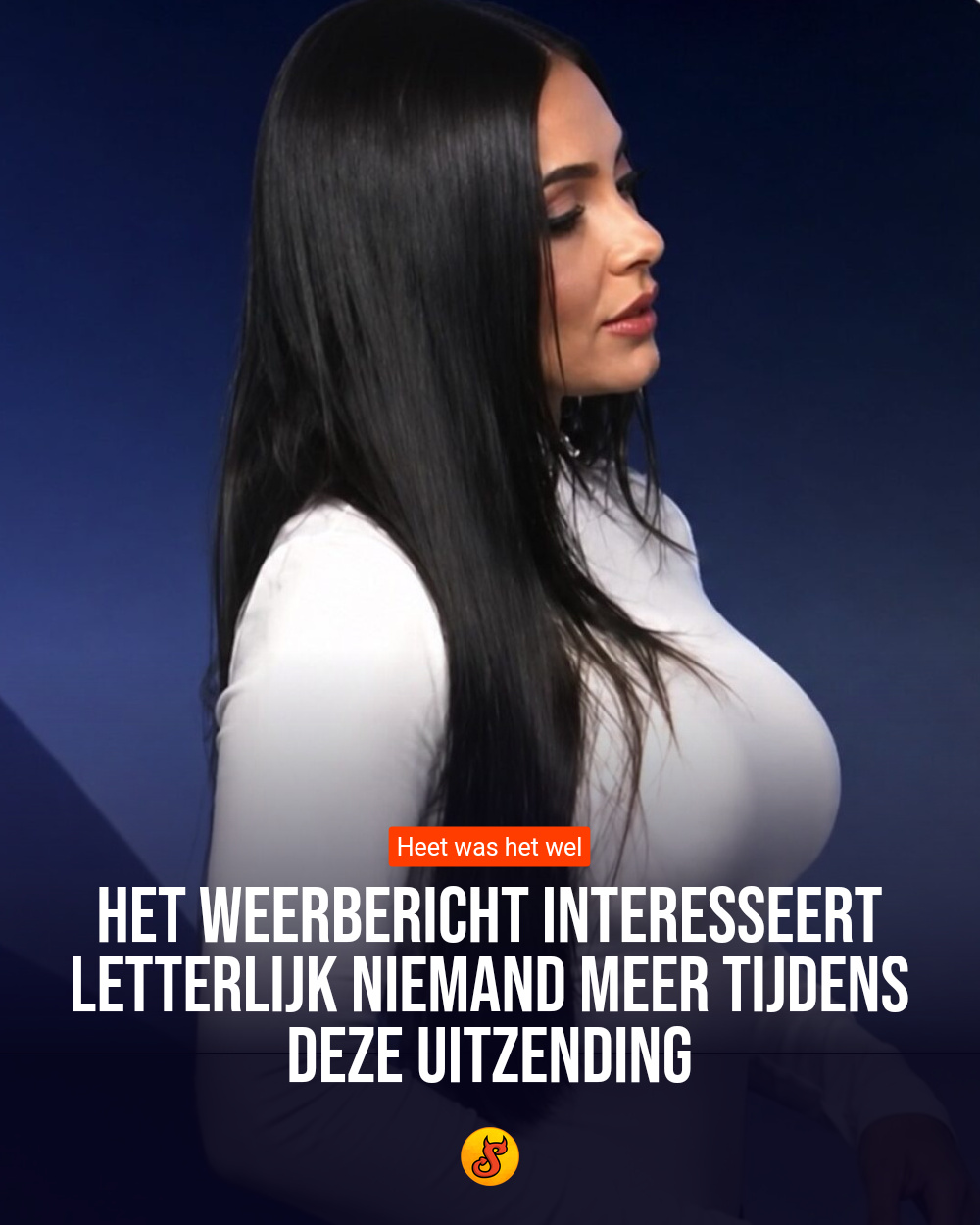 Het weerbericht interesseert letterlijk niemand meer tijdens deze uitzending
