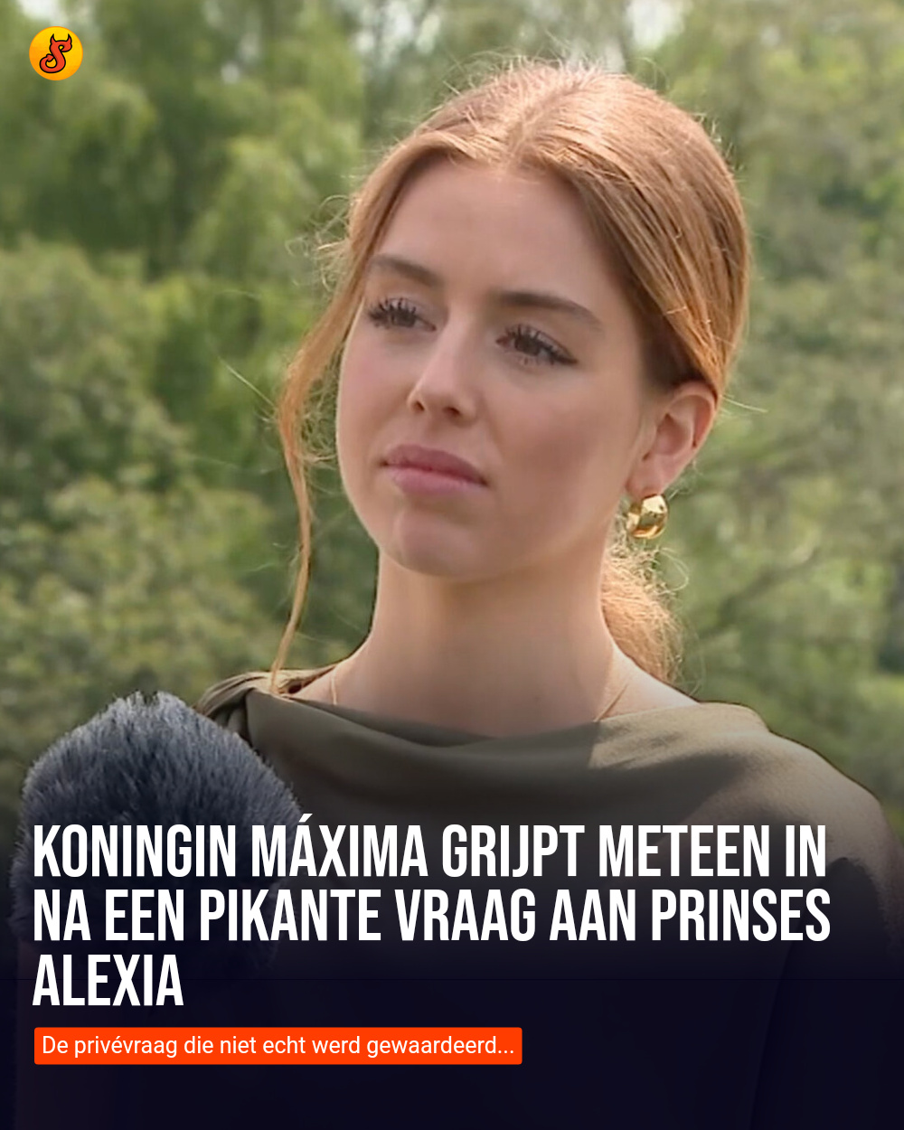 Koningin Máxima grijpt meteen in na een pikante vraag aan prinses Alexia