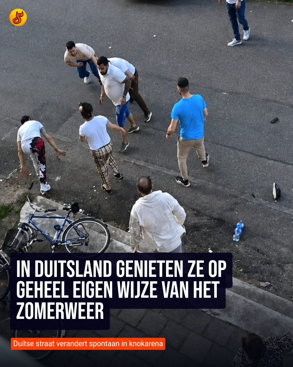 In Duitsland genieten ze op geheel eigen wijze van het zomerweer