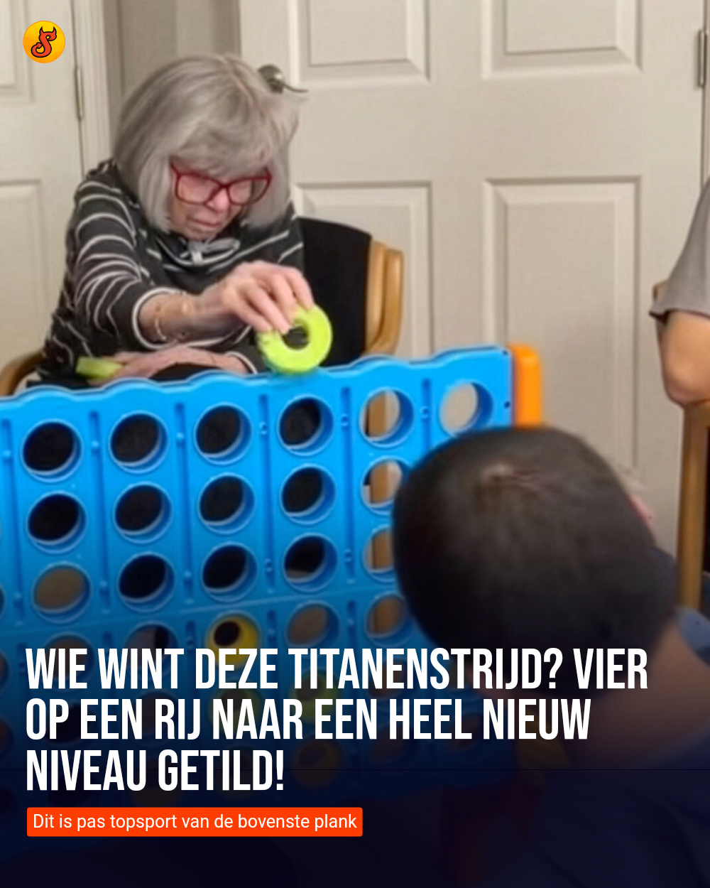 Wie wint deze titanenstrijd? Vier op een rij naar een heel nieuw niveau getild!