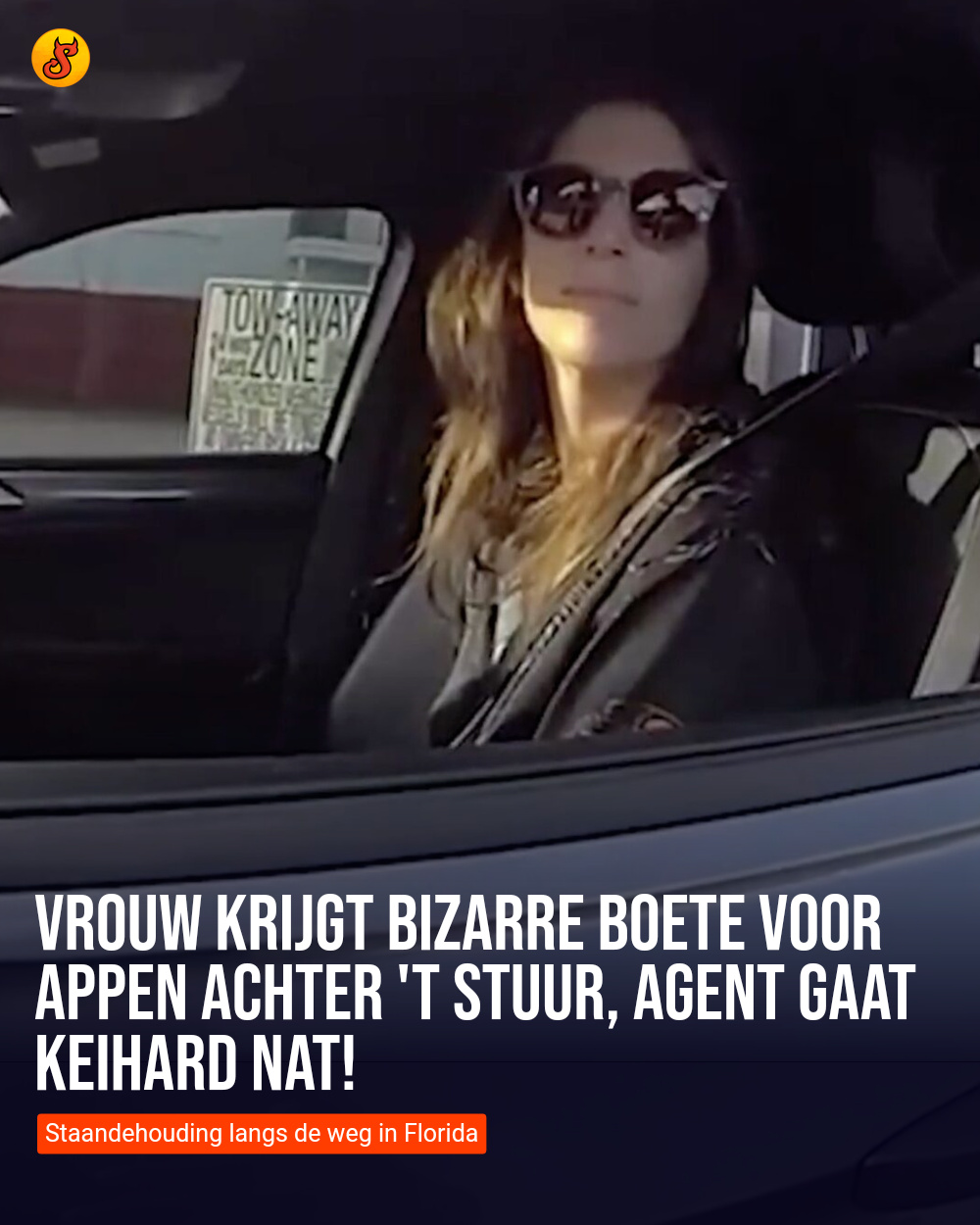Vrouw krijgt bizarre boete voor appen achter 't stuur, agent gaat keihard nat!