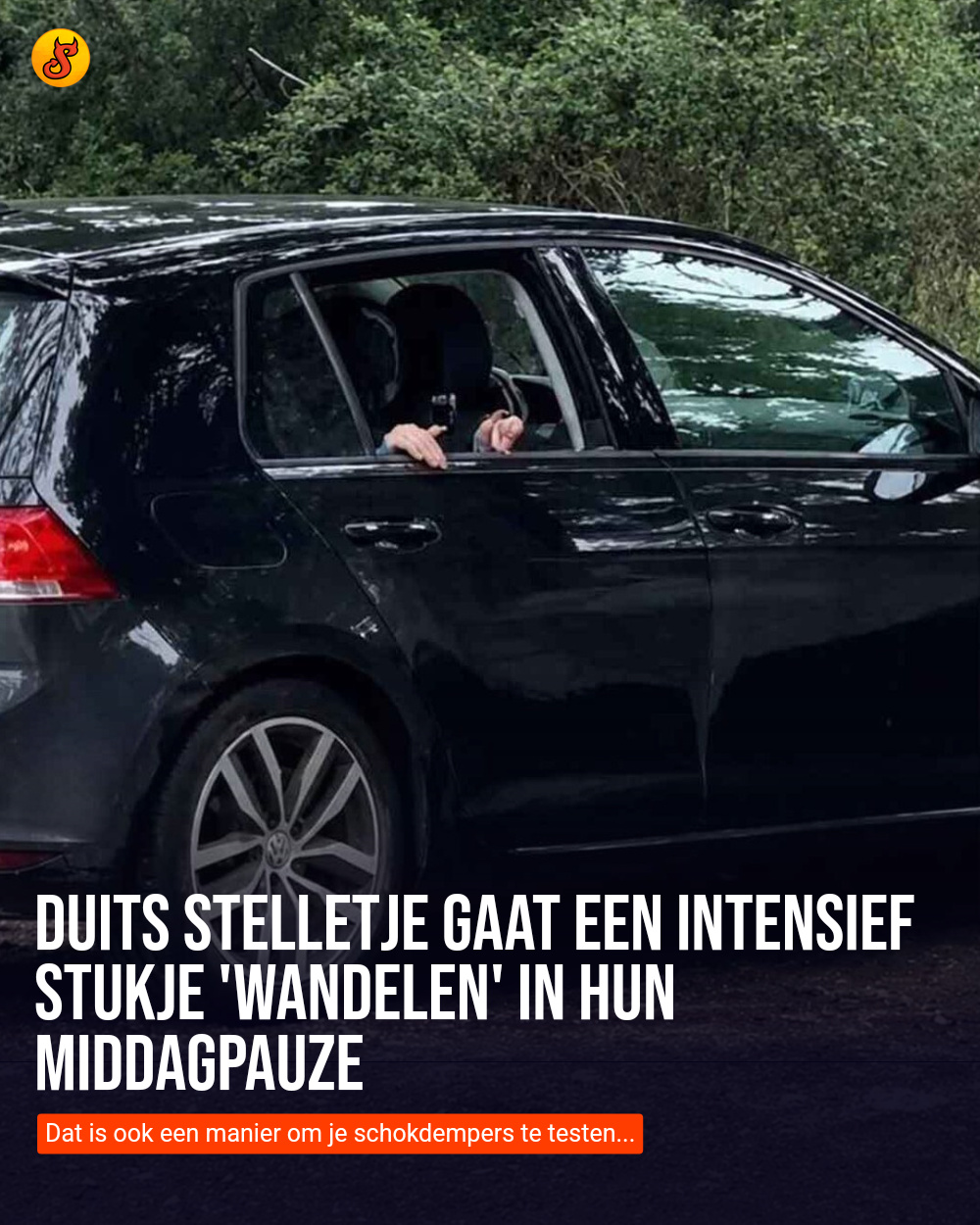 Duits stelletje gaat een intensief stukje 'wandelen' in hun middagpauze