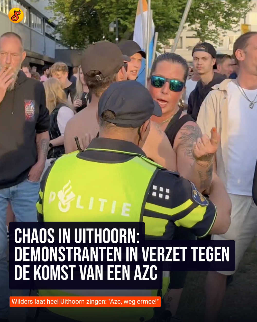Chaos in Uithoorn: Demonstranten in verzet tegen de komst van een AZC