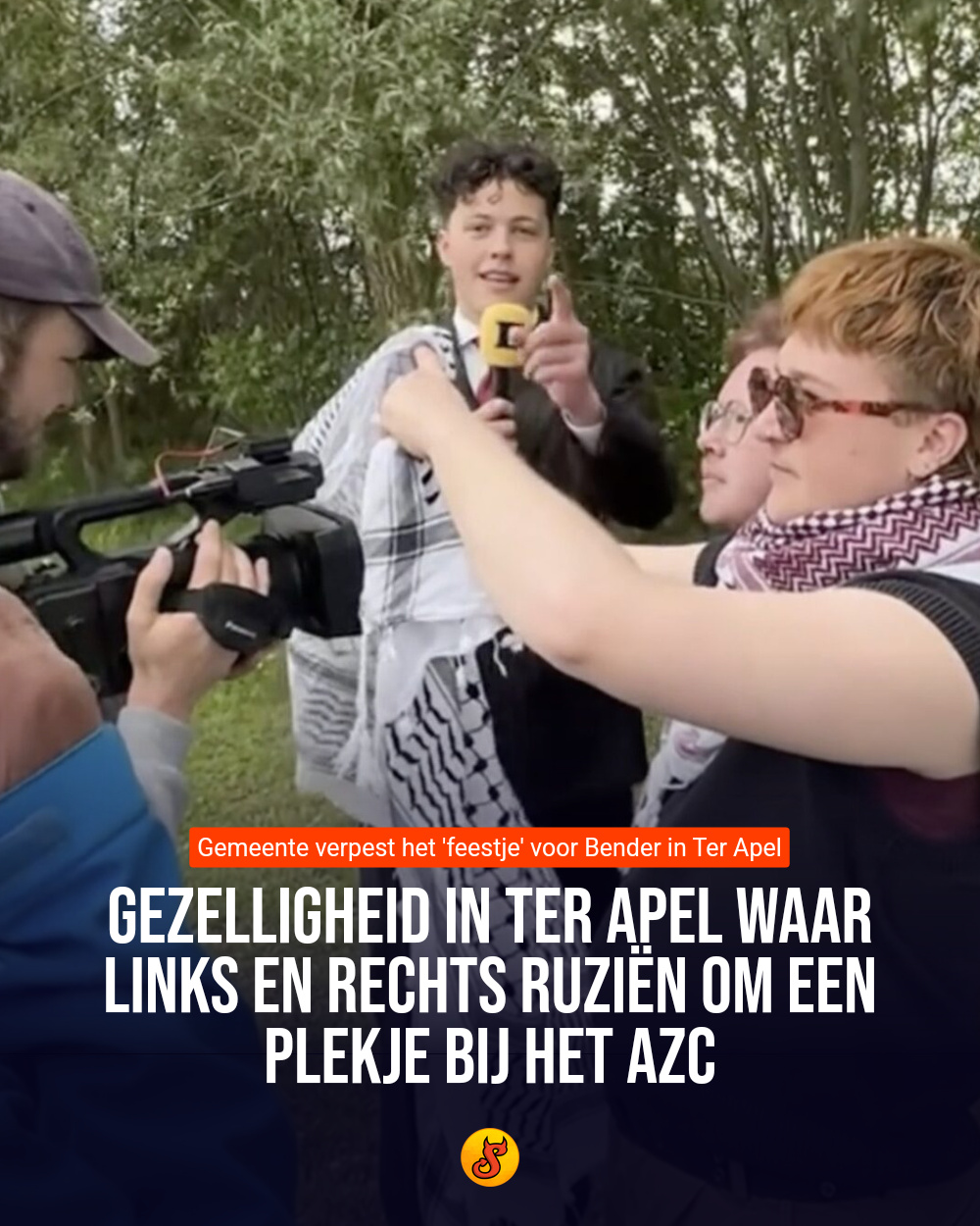 Gezelligheid in Ter Apel waar links en rechts ruziën om een plekje bij het AZC